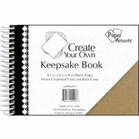 Paper Accents - Create Your Own Keepsake Book - 4.5 x 6.5 - Chipboard Cover