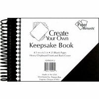Paper Accents - Create Your Own Keepsake Book - 4.5 x 6.5 - Black Cover