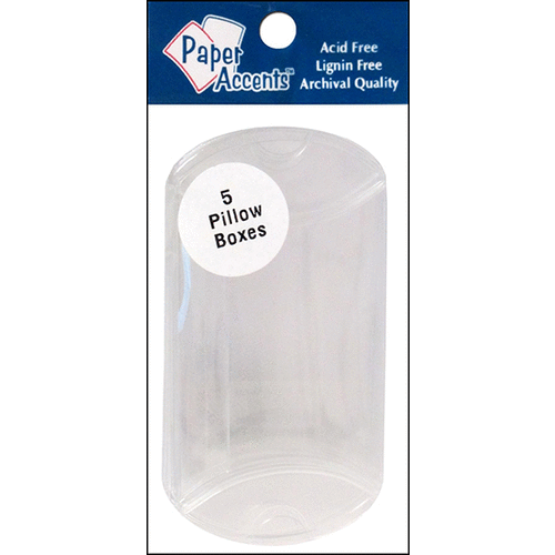 Paper Accents - Pillow Box - 2 x 3/4 x 3 Inches - Clear
