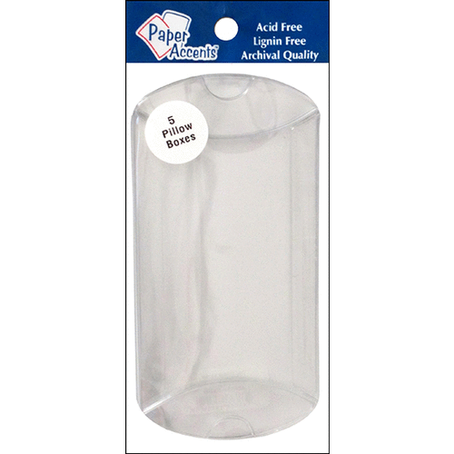 Paper Accents - Pillow Box - 2 1/2 x 7/8 x 4 Inches - Clear
