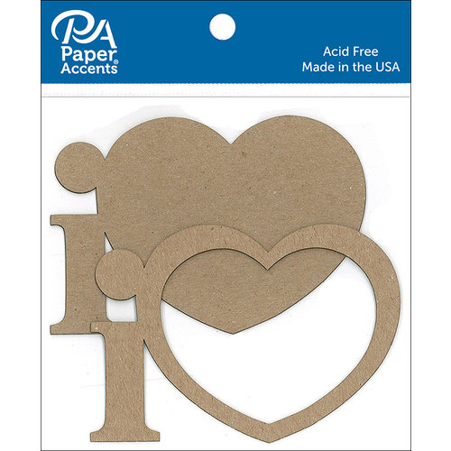 Paper Accents - Chipboard Shapes - I Heart