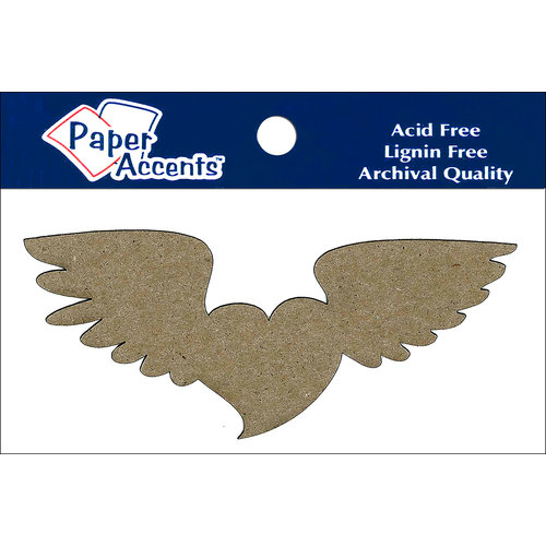 Paper Accents - Chipboard Shapes - Heart with Wings