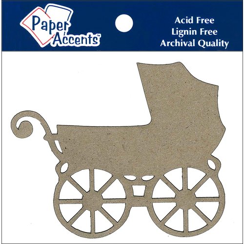 Paper Accents - Chipboard Shapes - Baby Carriage