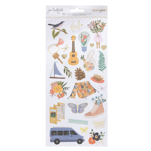 Jen Hadfield - Live and Let Grow Collection - Stickers - Gold Foil Accents