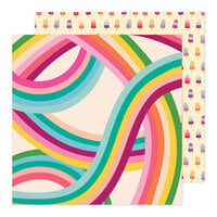 American Crafts - Life's a Party Collection - 12 x 12 Double Sided Paper - Stay Groovy
