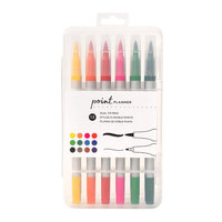American Crafts - Point Planner Collection - Dual Tip Pens - 12 Pack
