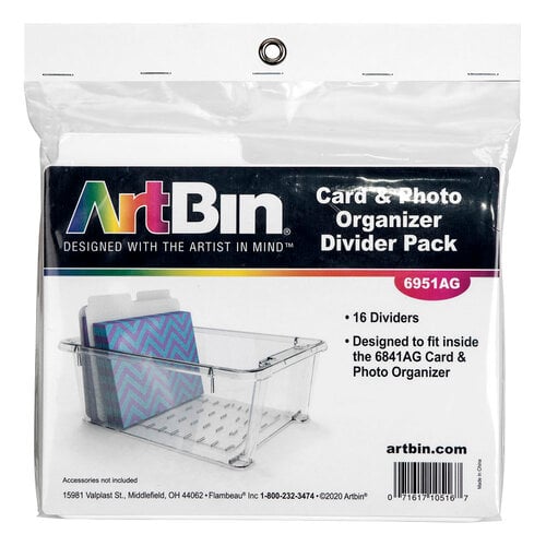 Art Bin - Card and Photo Organizer Box - Divider Pack