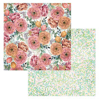 BoBunny - Willow and Sage Collection - 12 x 12 Double Sided Paper - Roses