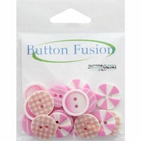 Buttons Galore and More - Button Fusion Collection - Tickle Me Pink