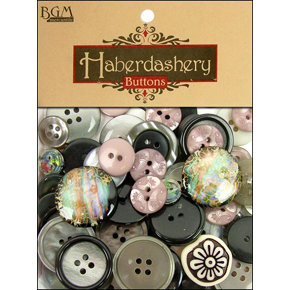 Buttons Galore - Haberdashery Buttons - Classic Black and Silver