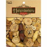 Buttons Galore - Haberdashery Buttons - Classic Wood