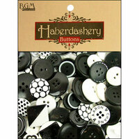 Buttons Galore - Haberdashery Buttons - Classic Black and White
