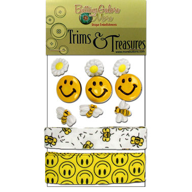 Buttons Galore - Trims and Treasures - Bee Happy