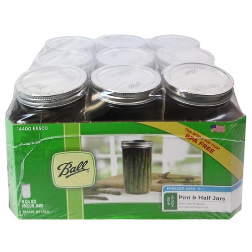 Ball Jar - Wide Mouth Pint and a Half - 9 pack