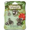 Blue Moon Beads - Fairy Tale - Metal Jewelry Charm - Squirrel Acorn 1 - Antique Silver