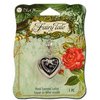 Blue Moon Beads - Fairy Tale - Metal and Enamel Jewelry Locket - Heart - Black and Silver