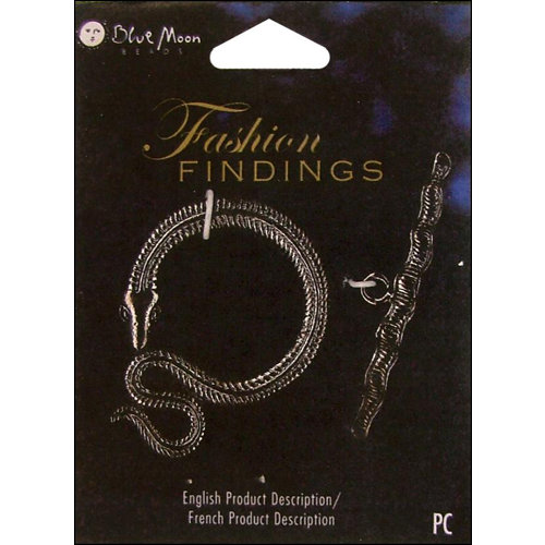 Blue Moon Beads - Fashion Findings - Metal Jewelry Clasp - Snake - Black Nickel