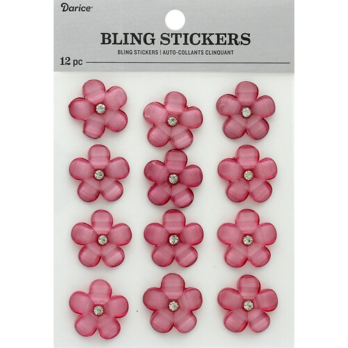 Darice - Bling Stickers - Flower - Pink