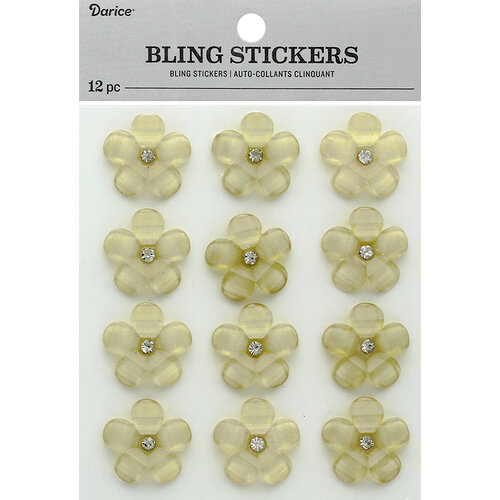 Darice - Bling Stickers - Flower - Clear