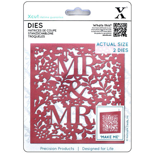 Docrafts - Xcut - Die Set - Mr and Mrs