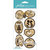 EK Success - Jolee&#039;s Boutique Le Grande - 3 Dimensional Stickers - Wooden Silhouette Wedding Icons