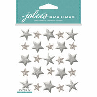 EK Success - Jolee's Boutique - 3 Dimensional Stickers - Repeat Stars Silver