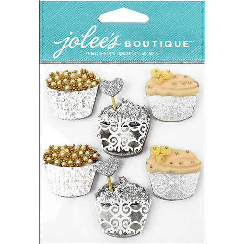 EK Success - Jolee's Boutique - 3 Dimensional Stickers with Glitter Accents - Cupcakes Repeats