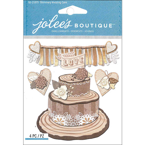 EK Success - Jolee's Boutique - 3 Dimensional Stickers - Shimmery Wedding Cake