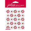 EK Success - Jolee's Boutique - Christmas - 3 Dimensional Stickers - Snowflakes Repeats - Red and White
