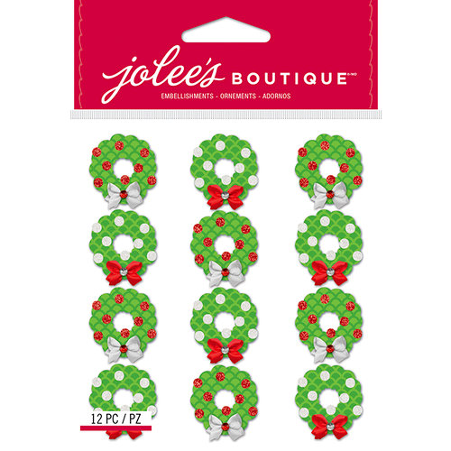 EK Success - Jolee's Boutique - Christmas - 3 Dimensional Stickers - Christmas Wreaths Repeats