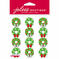 EK Success - Jolee's Boutique - Christmas - 3 Dimensional Stickers - Christmas Wreaths Repeats