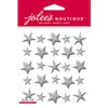 EK Success - Jolee's Boutique - Christmas - 3 Dimensional Stickers - Silver Stars Repeats