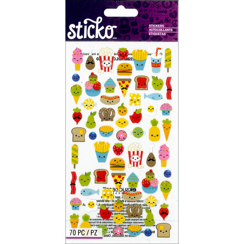 EK Success - Sticko - Stickers - Mini - Food Characters