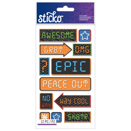 EK Success - Sticko - Stickers - Icons and Words - Boys