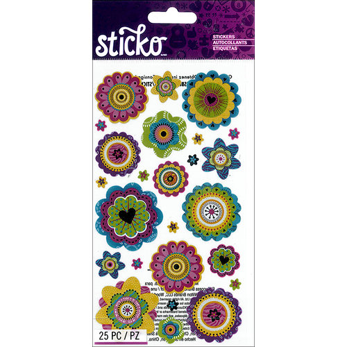 EK Success - Sticko - Stickers - Graphic Flowers