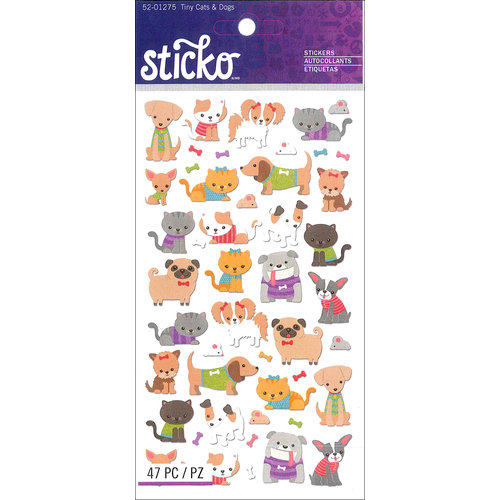 EK Success - Sticko - Stickers - Tiny Cats and Dogs