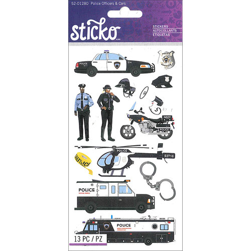 EK Success - Sticko - Stickers - Police Officer and Cars