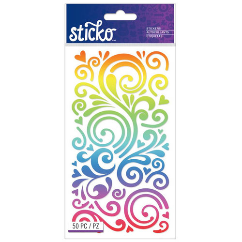 EK Success - Sticko - Stickers - Rainbow Swirls