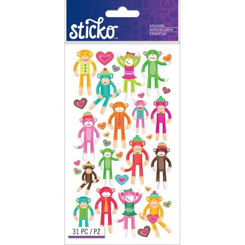 EK Success - Sticko - Stickers - Sock Monkey