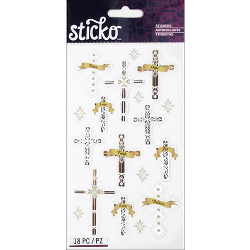 EK Success - Sticko - Stickers - Inspirational Words and Crosses