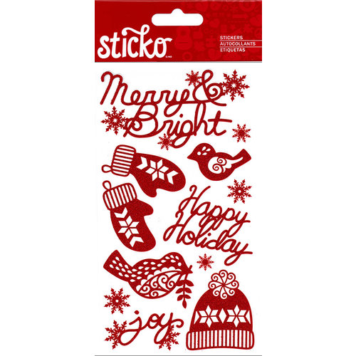 EK Success - Sticko - Stickers - Holiday Glitter Words