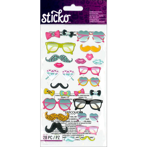 EK Success - Sticko - Puffy Stickers - Glasses and Shades