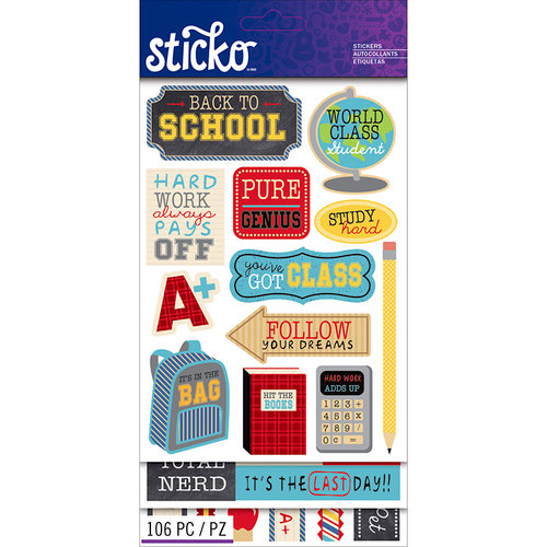 EK Success - Sticko - Sticker Flip Pack - School