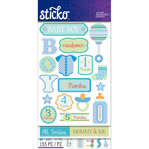 EK Success - Sticko - Sticker Flip Pack - Baby Boy