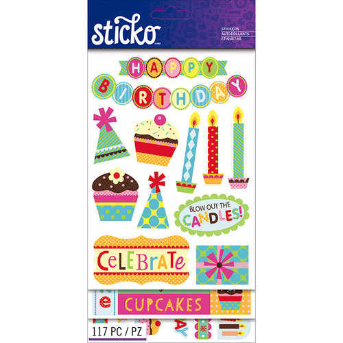EK Success - Sticko - Sticker Flip Pack - Birthday