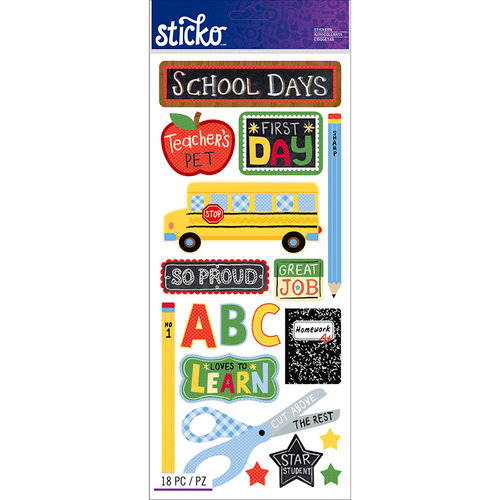 EK Success - Sticko - Stickers - Icons and Words - Large - School