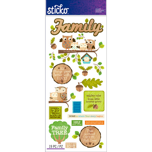 EK Success - Sticko - Stickers - Icons and Words - Large - Family