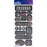 EK Success - Sticko - Chalkboard Stickers - Words - Friends