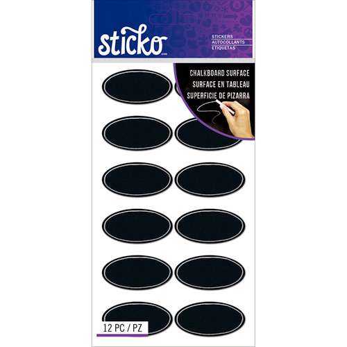 EK Success - Sticko - Stickers - Chalkboard Labels - Oval