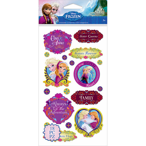 EK Success - Disney Collection - Frozen - Stickers - Anna and Elsa Sisters